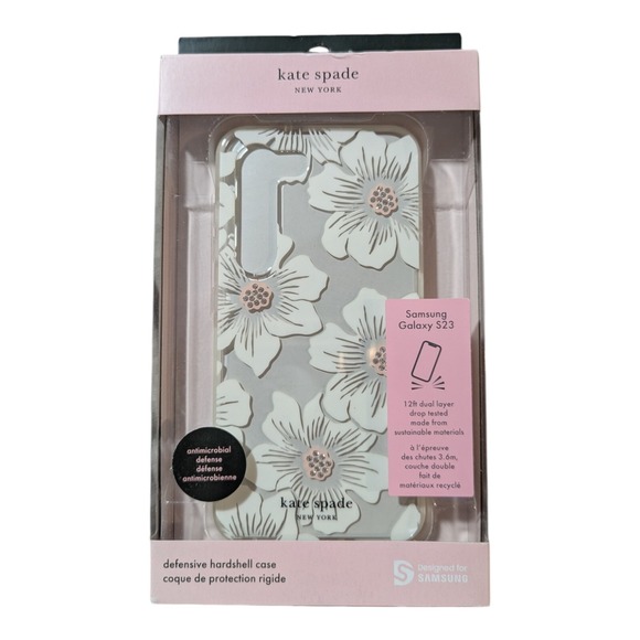 Q5. Kate Spade New York Hardshell Case For Samsung Galaxy‎ S23 - Flower - Picture 1 of 3